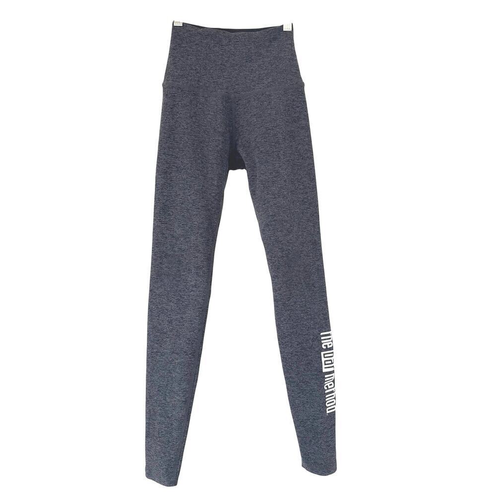 Beyond Yoga Spacedye Leggings Size S Heathered Blue *EUC Logo The Bar Method